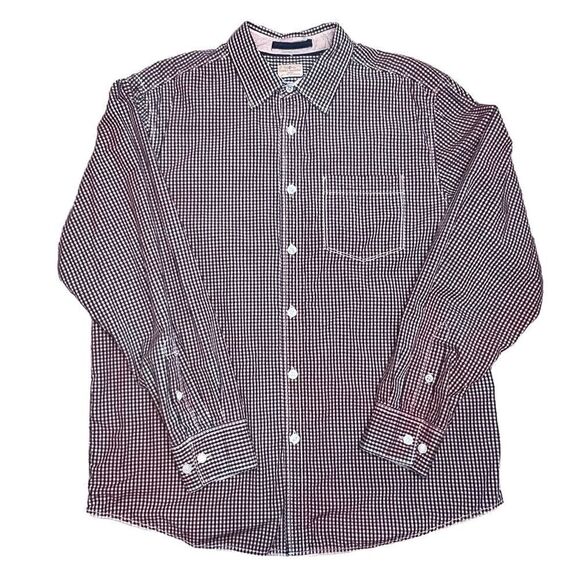 Tommy Bahama Pink and Blue Checked Button Down Shirt. Size Large. Crisp Cotton! - Picture 1 of 12